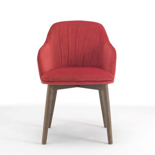 Cadeira contemporânea - MANHATTAN - I.T.F. DESIGN SRL - para ambiente interno / em veludo / em madeira maciça