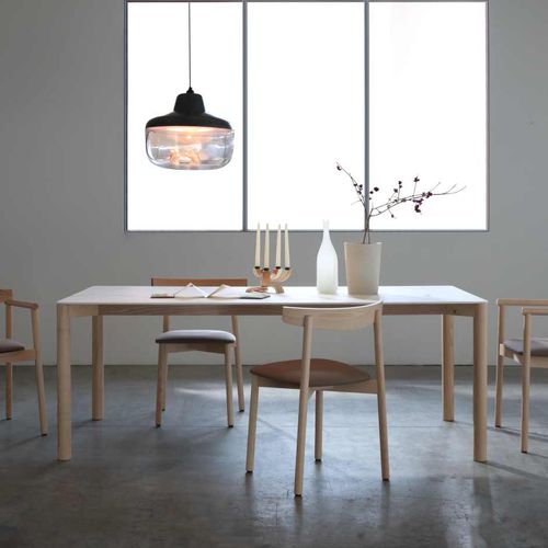 Mesa contemporânea - RADIUS - I.T.F. DESIGN SRL - em madeira maciça / em madeira de freixo / em cerâmica