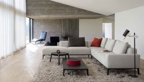Sofá modular - TAILOR MADE - Indera nv - contemporâneo / em tecido / com prancheta
