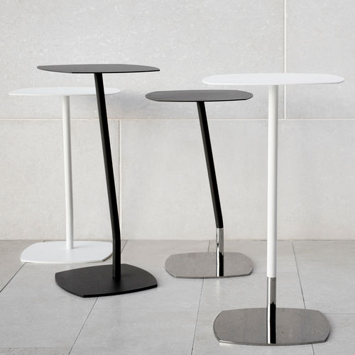Mesa lateral contemporânea - ADD - Lammhults Möbel AB - em aço / em aço revestido a pó / com base em aço cromado