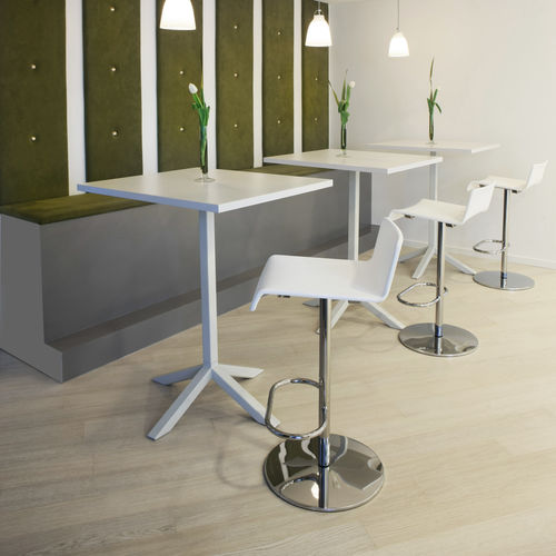 Mesa alta contemporânea - FUNK - Lammhults Möbel AB - em laminado melamínico / com base em alumínio / com base em aço termolacado