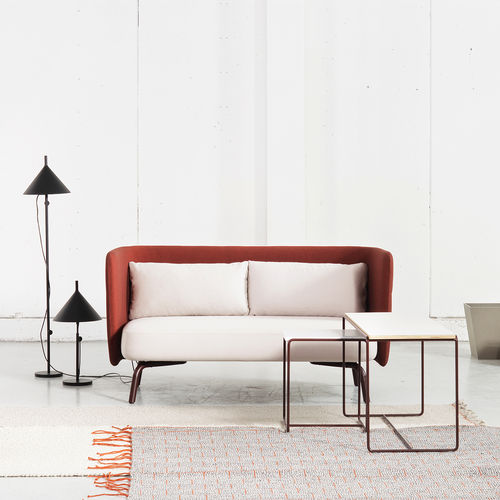 Sofá contemporâneo - PORTUS - Lammhults Möbel AB - em tecido / em couro / com encosto alto