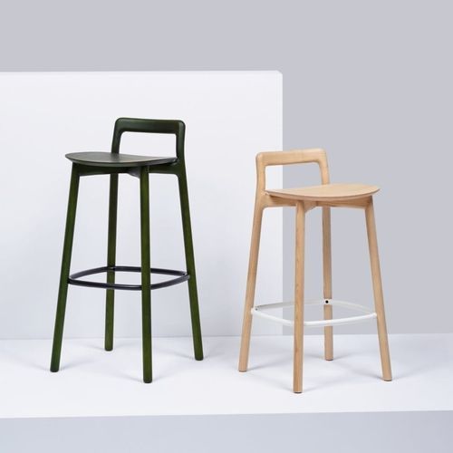 Cadeira alta contemporânea - BRANCA  - Mattiazzi - para ambiente interno / em tecido / com base em madeira de freixo