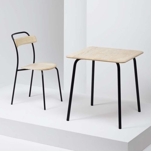 Mesa contemporânea - FORCINA  - Mattiazzi - em carvalho / em madeira de freixo / com base em aço inoxidável