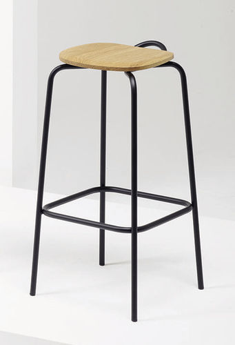 Banqueta alta contemporânea - FORCINA  - Mattiazzi - em carvalho / em madeira de freixo / com base em aço inoxidável
