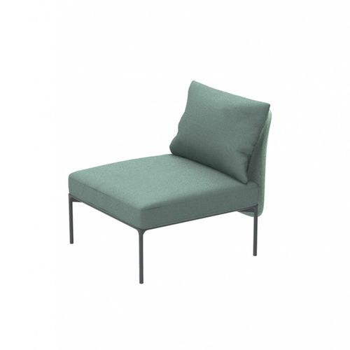 Poltrona baixa contemporânea - Bloom 1201  - et al. - em tecido / em aço / vermelha