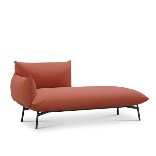 Divã contemporâneo - AREA DV2_DRM M TS - MIDJ - em tecido / com base metálica laqueada / para espaço público
