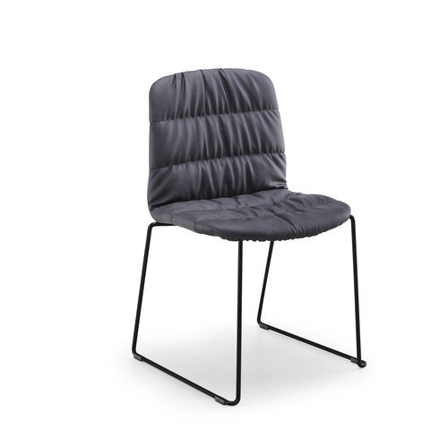 Cadeira contemporânea - Liù S M TS2_T - MIDJ - para ambiente interno / em tecido / com base metálica