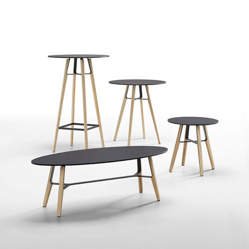 Mesa de centro de design original - Li&ugrave; CT - MIDJ - em HPL / com base metálica / com base em madeira