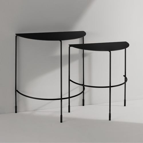 Aparador contemporâneo - Hoodi - MIDJ - em metal pintado / com base metálica / em meia-lua