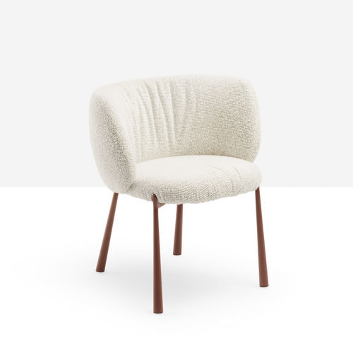Cadeira contemporânea - Mys P M TS - MIDJ - para ambiente interno / em tecido / em couro