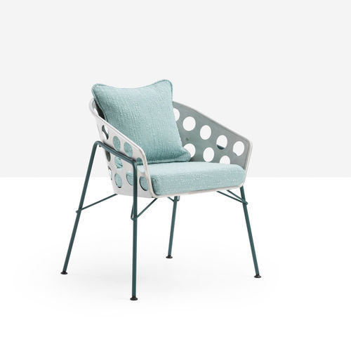 Cadeira contemporânea - Bolle P M TS - MIDJ - para ambiente externo / em tecido / em couro