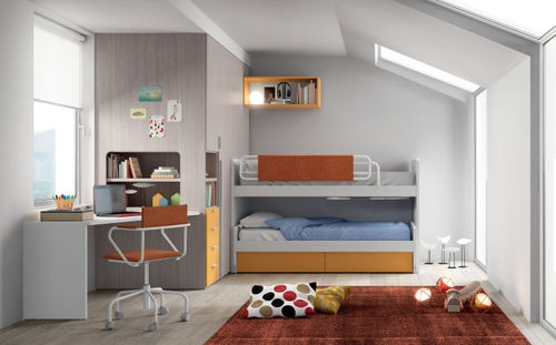 Quarto infantil laranja - EVO 24 SALVASPAZIO - Mistral