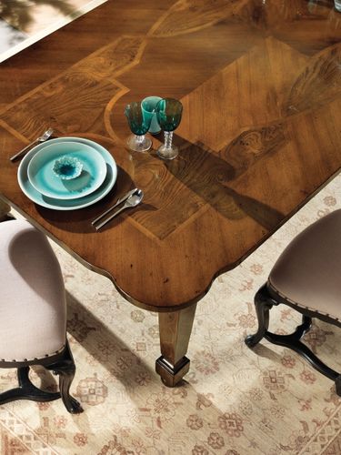 Mesa de jantar clássica - ART 497 - Bertelè - em nogueira / em castanheiro / da linha residencial