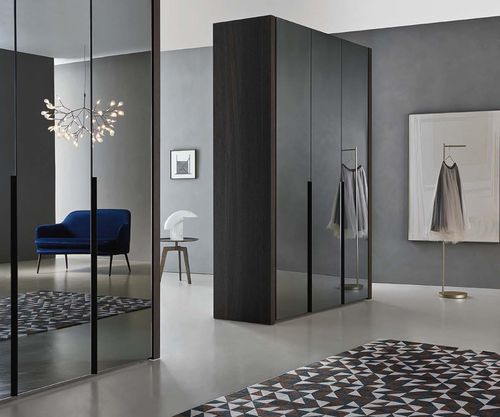 Guarda-roupa contemporâneo - VITRIA - SANGIACOMO - em vidro laqueado / em metal laqueado / em laminado melamínico