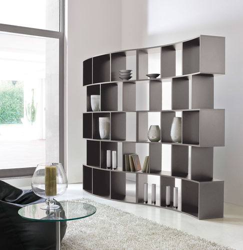 Livreiro modular - RIVER - ANTONELLOITALIA - contemporâneo / em madeira / em madeira laqueada