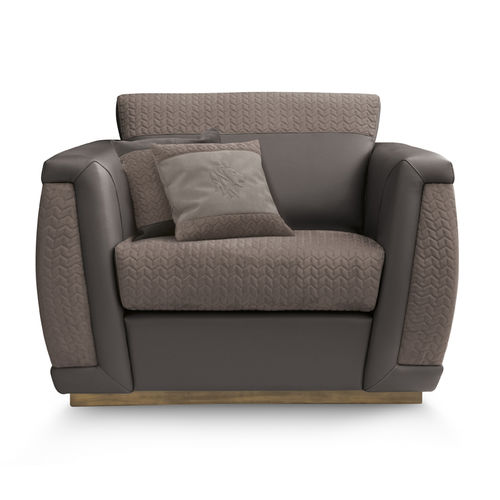 Poltrona contemporânea - OSCAR - SAN MARCO - em couro / com almofada removível / home cinema