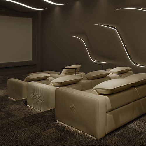 Poltrona de cinema em tecido - JAZZ LUXURY - SAN MARCO - em couro / home cinema / da linha residencial