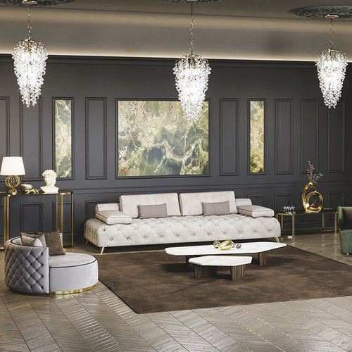 Sofá modular - STELLAR CAPITONNE - Scandal Home Couture - contemporâneo / em couro / com braços