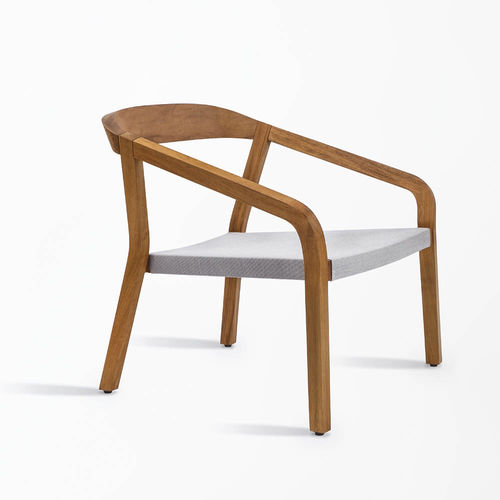 Poltrona contemporânea - PURE  - Schoenhuber Franchi - em Batyline® / em iroko / feita à mão