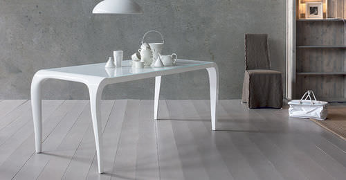 Mesa contemporânea - ARTU - Sedit - em vidro / retangular / extensível