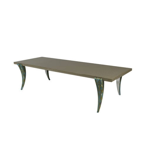 Mesa de jantar clássica - Opus - Sergio Villa Mobilitaly - em madeira / com base em madeira / retangular