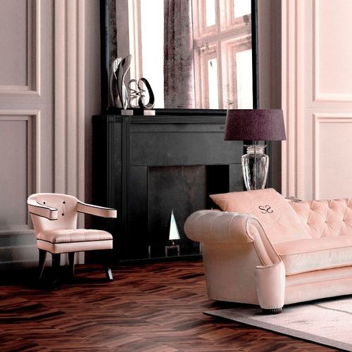 Poltrona Chesterfield - Chérie - Siwa Soft Style Home - em tecido / em couro / em madeira maciça