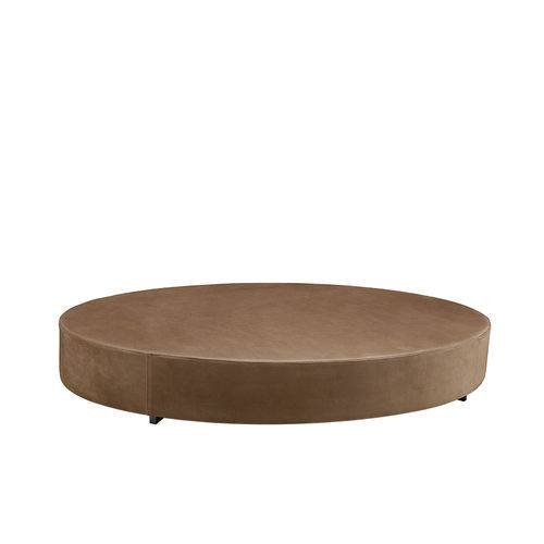 Mesa de centro contemporânea - Easy  - Siwa Soft Style Home - em couro / com base em metal cromado / oval