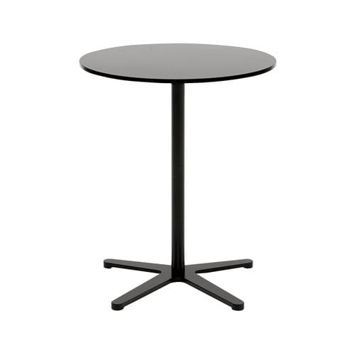 Mesa lateral contemporânea - XO FIX - SOFTLINE - em aço / com base em aço / redonda
