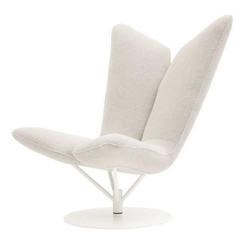 Poltrona baixa contemporânea - ANGEL - SOFTLINE - em tecido / em aço cromado / com encosto alto