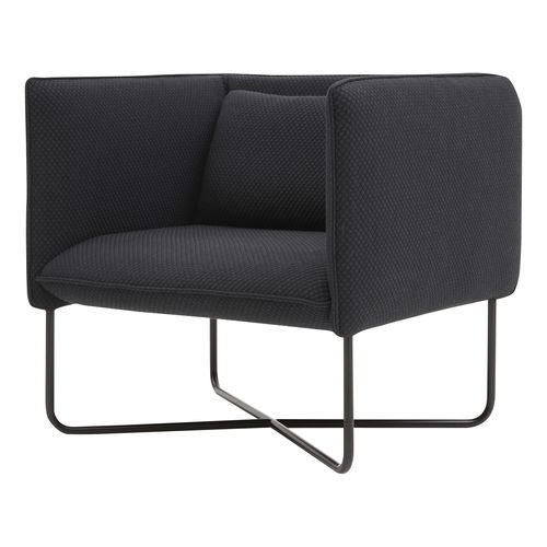 Poltrona contemporânea - GROOVE - SOFTLINE - em tecido / em aço cromado / com capa removível