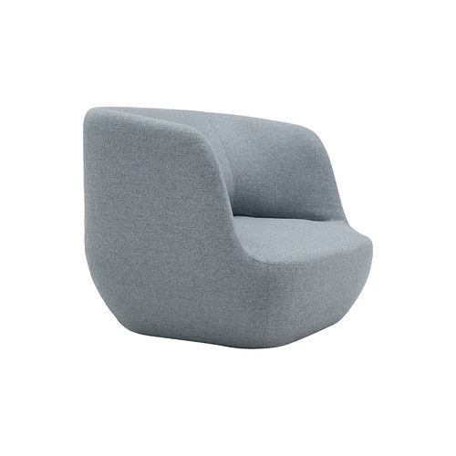 Poltrona contemporânea - CLAY - SOFTLINE - em tecido / com capa removível / cinza