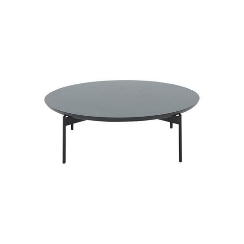 Mesa de centro contemporânea - JOE - SOFTLINE - em laminado / com base em aço / redonda