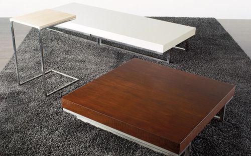 Mesa lateral contemporânea - SER - Sormani - em madeira / em aço / retangular