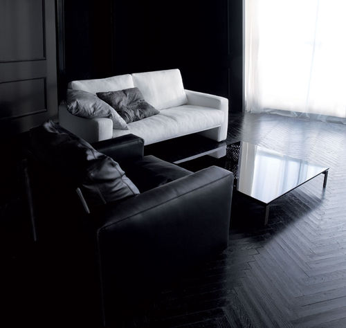 Sofá contemporâneo - LARIO - Swan Italia - em tecido / em couro / branco