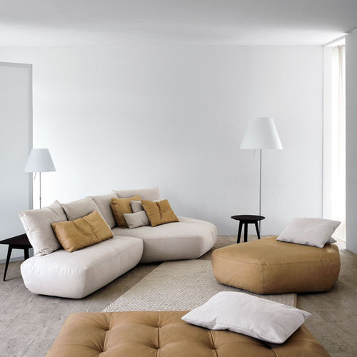 Sofá modular - PACK - Swan Italia - contemporâneo / em tecido / em couro