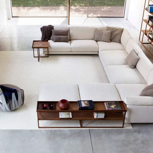 Mesa lateral contemporânea - MATCH - Swan Italia - em nogueira / retangular / quadrada