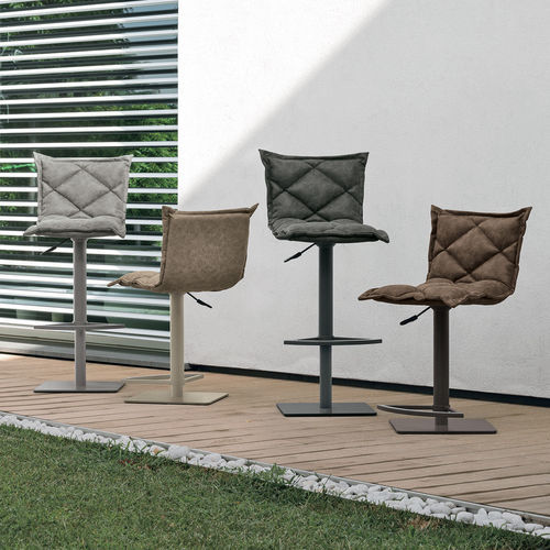 Cadeira alta contemporânea - DIGIONE - Target Point - para ambiente interno / em tecido / com base em metal pintado