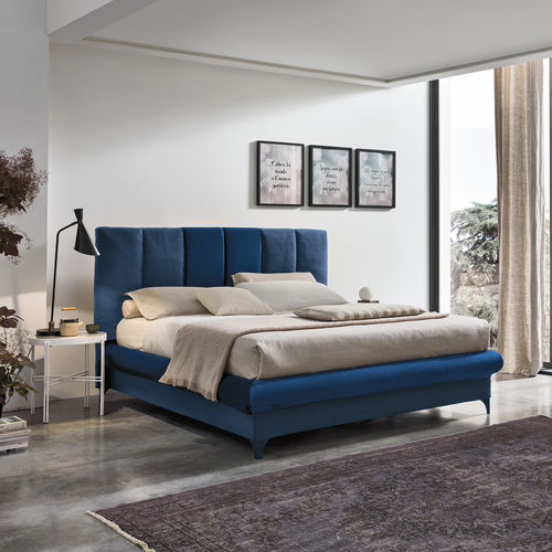 Cama de casal - CRETA - Target Point - contemporânea / estofada / com cabeceira