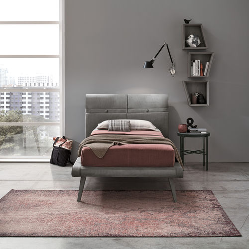 Cama de solteiro - CORFU - Target Point - contemporânea / estofada / com cabeceira