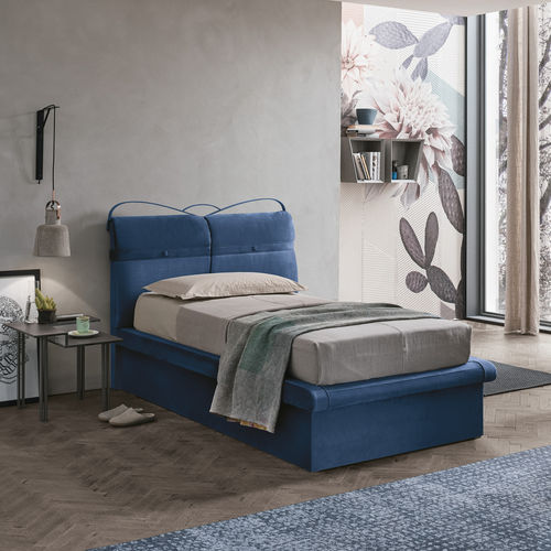 Cama de solteiro - CORFÙ PLUS - Target Point - contemporânea / estofada / com cabeceira