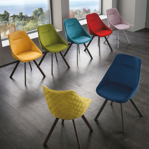 Cadeira contemporânea - BILBAO TWIST - Target Point - para ambiente interno / em tecido / com base em metal pintado