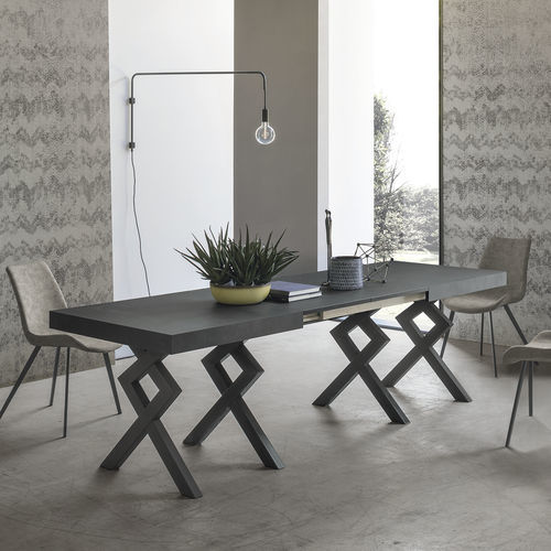 Mesa de jantar contemporânea - ETTORE 160 - Target Point - em laminado / com base em metal pintado / retangular