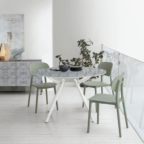 Mesa contemporânea - SMILE - Target Point - em vidro temperado / em laminado / em grés porcelanato