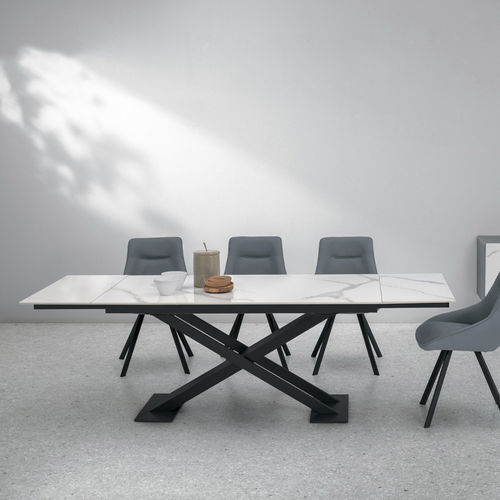 Mesa de jantar contemporânea - TOLOMEO - Target Point - em grés porcelanato / em laminado / com base em metal pintado