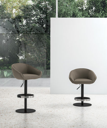Cadeira alta contemporânea - FLUF - Target Point - para ambiente interno / em tecido / com base em metal pintado