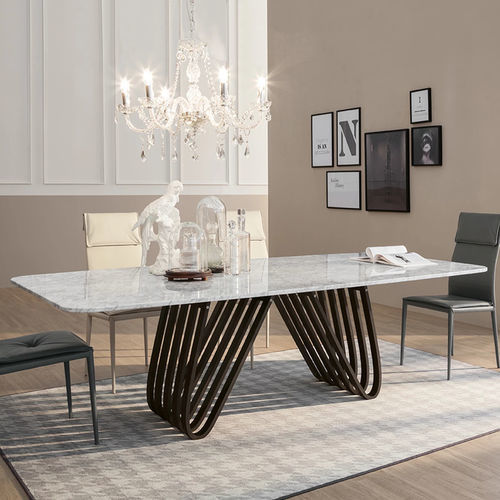 Mesa de jantar contemporânea - ARPA - Tonin Casa - em vidro temperado / em cerâmica / em mármore