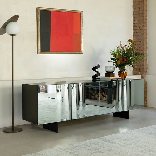 Buffet aparador contemporâneo - ANEMOS - Tonin Casa - em madeira / em metal laqueado / em vidro