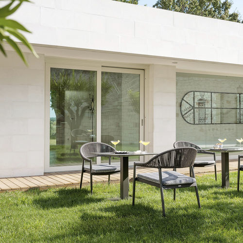 Base de mesa em aço revestido a pó - TIGHT Low - Varaschin - contemporânea / resistente às intempéries / resistente a UV