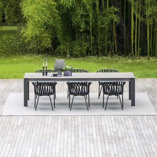 Mesa de jantar extensível - DOLMEN - Varaschin - contemporânea / em HPL / com base em alumínio pintado